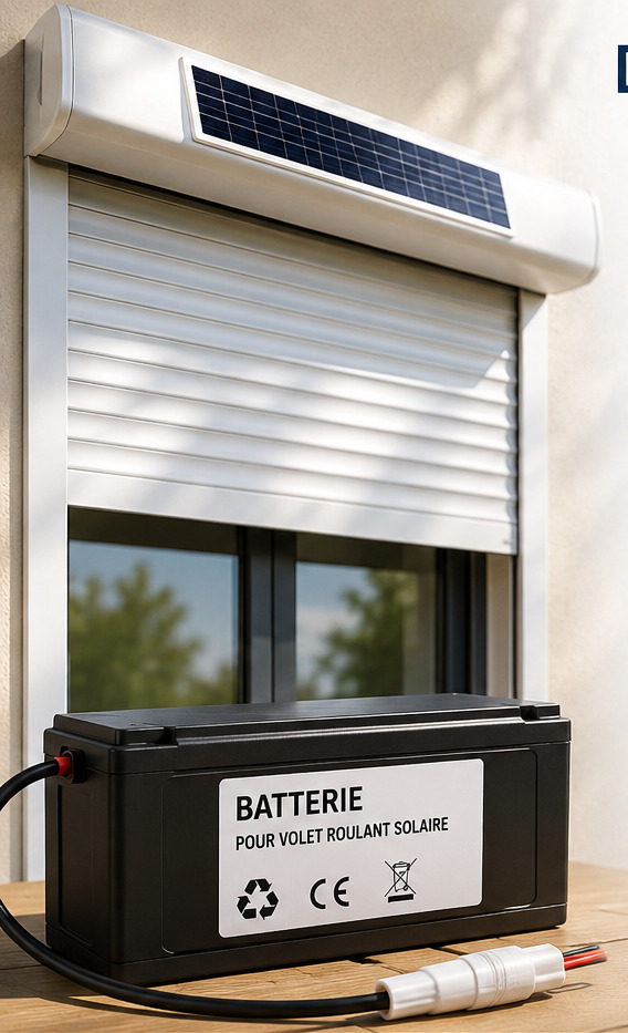 Une batterie de volet roulant solaire